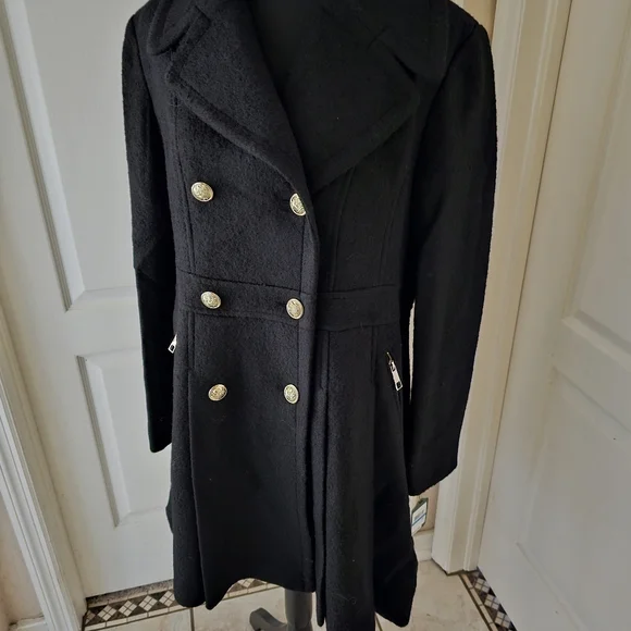 Double Breasted Skirted Peacoat Jacket/Coat - Picture 15 of 16